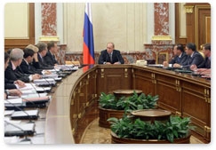 Prime Minister Vladimir Putin chairs a Government meeting