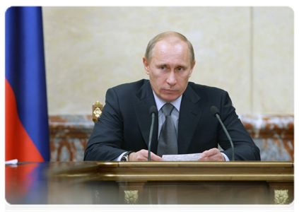 Prime Minister Vladimir Putin chairing a meeting of the Government of the Russian Federation|7 december, 2010|17:01