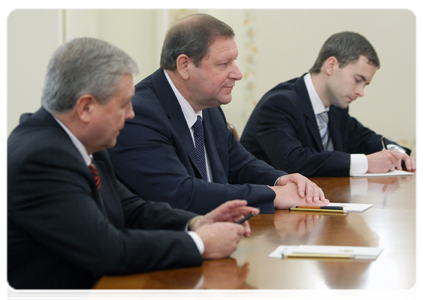 Belarusian Prime Minister Sergei Sidorsky at talks with Prime Minister Vladimir Putin|8 december, 2010|13:50