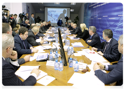 Prime Minister Vladimir Putin holding a conference at ChemRar on the federal targeted programme the Development of the Pharmaceutical and Medical Industries of the Russian Federation until 2020 and Beyond|8 december, 2010|16:49