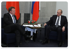 Председатель Правительства Российской Федерации В.В.Путин встретился с Премьер-министром Дании Л.Лёкке Расмуссеном|10 февраля, 2010|20:45