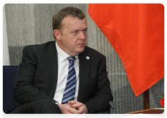 Премьер-министр Дании Л.Лёкке Расмуссен на встрече с Председателем Правительства Российской Федерации В.В.Путиным|10 февраля, 2010|20:45