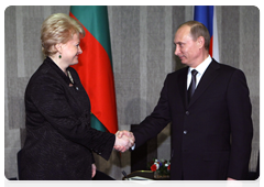Председатель Правительства Российской Федерации В.В.Путин встретился с Президентом Литовской Республики Д.Грибаускайте|10 февраля, 2010|21:24