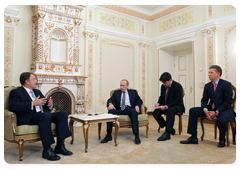 Prime Minister Vladimir Putin and Gazprom CEO Alexei Miller meeting with Marcel Kramer, chairman of the executive board of Dutch Gasunie, Thursday night|12 february, 2010|11:30