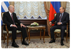 Prime Minister Vladimir Putin with Greek Prime Minister and Foreign Minister George Papandreou|16 february, 2010|14:56