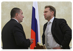 Deputy Prime Minister Igor Sechin and First Deputy Prime Minister Igor Shuvalov at the Government Presidium meeting|16 february, 2010|22:42