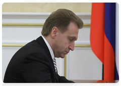 First Deputy Prime Minister Igor Shuvalov at the Government Presidium meeting|16 february, 2010|22:51