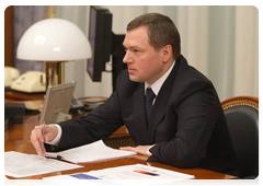 Oleg Budargin, CEO of the Unified Energy System Federal Network Company (FSK UES) at a meeting with Prime Minister Vladimir Putin|17 february, 2010|13:50