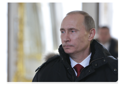 Председатель Правительства Российской Федерации В.В.Путин, находящийся с рабочей поездкой в Санкт-Петербурге, осмотрел павильон «Эрмитаж» в Царском Селе|21 февраля, 2010|18:55