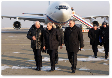 Prime Minister Vladimir Putin arrived at the Siberian Federal District for a working trip