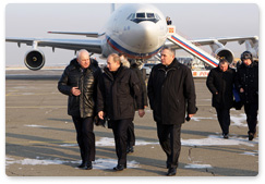 Prime Minister Vladimir Putin arrived at the Siberian Federal District for a working trip