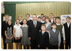 Prime Minister Vladimir Putin at secondary school No. 88 in Tyumen, which he visited during his working trip to the Urals Federal District|26 february, 2010|16:34