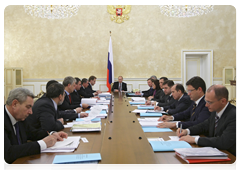 Prime Minister Vladimir Putin at the meeting of the Government Commission on Monitoring Foreign Investment in the Russian Federation|3 february, 2010|17:09