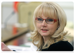 Minister of Healthcare and Social Development Tatyana Golikova before the meeting of the Government Presidium|4 february, 2010|18:03