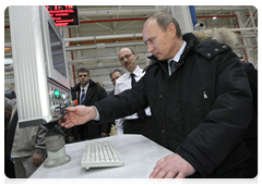 Prime Minister Vladimir Putin visiting the Ufa Transformer Plant, Russia’s largest transformer manufacturer, whose first production line is currently being commissioned|8 february, 2010|22:56
