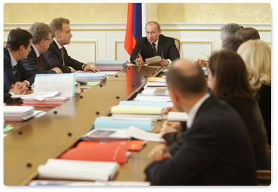 Prime Minister Vladimir Putin chairs a meeting on the Main Guidelines for Government Performance