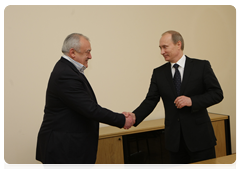 Prime Minister Vladimir Putin during his working meeting with Taimuraz Mamsurov, President of the Republic of North Ossetia-Alania|1 march, 2010|22:02