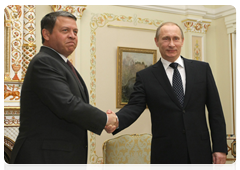 Prime Minister Vladimir Putin and King Abdullah II of Jordan|10 march, 2010|21:00