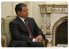 King Abdullah II of Jordan  during a meeting with Prime Minister Vladimir Putin|10 march, 2010|21:21