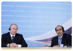 Prime Minister Vladimir Putin takes part in an online conference with representatives of the Indian public|12 march, 2010|13:01