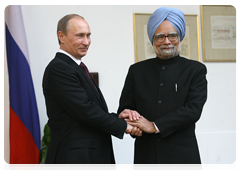 Prime Minister Vladimir Putin held talks with Indian Prime Minister Dr Manmohan Singh|12 march, 2010|17:27
