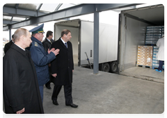 Russian Prime Minister Vladimir Putin and Belarusian Prime Minister Sergei Sidorsky visit the Kozlovichi-2 border checkpoint for freight in Brest, on the border between Belarus and Poland|16 march, 2010|17:49