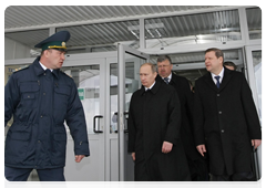 Russian Prime Minister Vladimir Putin and Belarusian Prime Minister Sergei Sidorsky visit the Kozlovichi-2 border checkpoint for freight in Brest, on the border between Belarus and Poland|16 march, 2010|17:49