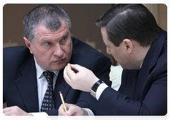 Deputy Prime Minister Igor Sechin at a meeting on preparations for the 2010 spring sowing season|19 march, 2010|15:17