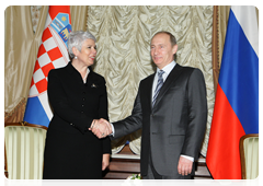 Prime Minister Vladimir Putin holding talks with Croatian Prime Minister Jadranka Kosor|2 march, 2010|15:03