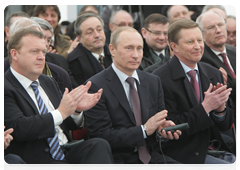 Prime Minister Vladimir Putin gave a speech at the inauguration of the Maersk Line’s Ecubex container service between South America and Russia|22 march, 2010|15:42