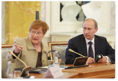 Председатель Правительства Российской Федерации В.В.Путин встретился с представителями деловых кругов Финляндии