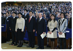 Prime Minister Vladimir Putin and Chinese Vice-President Xi Jinping during the opening ceremony for the Year of the Chinese Language in Russia|23 march, 2010|22:03