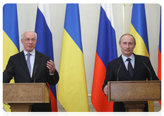 Prime Minister Vladimir Putin and Ukrainian Prime Minister Mykola Azarov during a joint news conference following Russian-Ukrainian talks|25 march, 2010|22:48