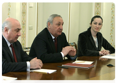 President of Abkhazia Sergei Bagapsh at a meeting with Prime Minister Vladimir Putin|26 march, 2010|11:13