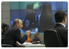 Prime Minister Vladimir Putin at an expanded meeting of the Government Commission on Emergency Prevention, Emergency Relief, and Fire Safety|26 march, 2010|17:56