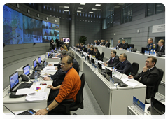 Prime Minister Vladimir Putin at an expanded meeting of the Government Commission on Emergency Prevention, Emergency Relief, and Fire Safety|26 march, 2010|17:56