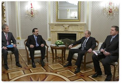 Prime Minister Vladimir Putin meets with Kazakh Prime Minister Karim Massimov