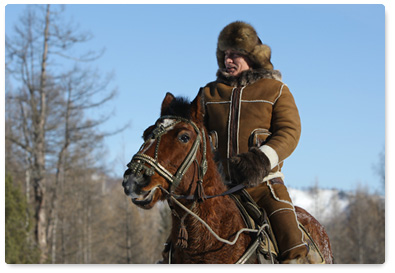 During his working trip to the Republic of Khakassiya on February 25, Prime Minister Vladimir Putin visited the foothills of Karatash, near the town of Abakan