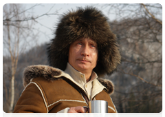 During his working trip to the Republic of Khakassiya on February 25, Prime Minister Vladimir Putin visited the foothills of Karatash, near the town of Abakan|6 march, 2010|09:26