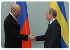 Prime Minister Vladimir Putin and Swedish Prime Minister Fredrik Reinfeldt|9 march, 2010|19:01