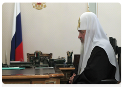 Kirill, Patriarch of Moscow and All Russia, meeting with Prime Minister Vladimir Putin|1 april, 2010|16:18