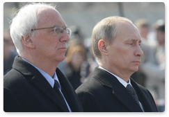 Russian Prime Minister Vladimir Putin attends a memorial service for Polish President Lech Kaczynski, who died in a plane crash near Smolensk