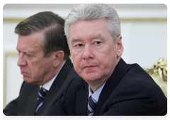 First Deputy Prime Minister Viktor Zubkov and Deputy Prime Minister and Head of the Government Staff Sergei Sobyanin at a meeting of the Government Presidium|12 april, 2010|17:05