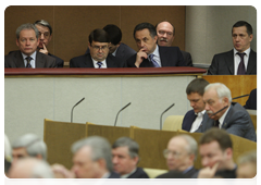 Члены Правительства Российской Федерации на заседании Государственной Думы Российской Федерации|20 апреля, 2010|17:12