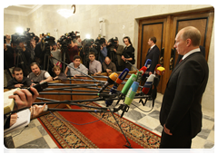 После заседания Государственной Думы Председатель Правительства Российской Федерации В.В.Путин ответил на вопросы журналистов|20 апреля, 2010|17:13