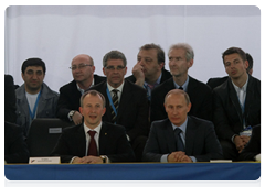 Prime Minister Vladimir Putin at the European Judo Championship, and taking part in the awards ceremony, during his working visit to the Republic of Austria|25 april, 2010|22:14