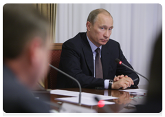 Prime Minister Vladimir Putin chairs a meeting in Astrakhan to discuss the development of oil and gas fields in the Russian sector of the Caspian Sea|28 april, 2010|20:17