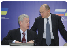 Deputy Prime Minister and Chief of the Government Staff Sergei Sobyanin, left, and Head of the state nuclear corporation Rosatom Sergei Kiriyenko at a meeting of the Economic Cooperation Committee under the Russian-Ukrainian Interstate Commission|30 april, 2010|17:39