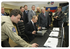 Prime Minister Vladimir Putin at the Yury Gagarin Cosmonaut Training Centre in Star City|6 april, 2010|17:26