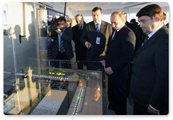 Prime Minister Vladimir Putin tours Novosibirsk’s Tolmachevo Airport, currently under reconstruction